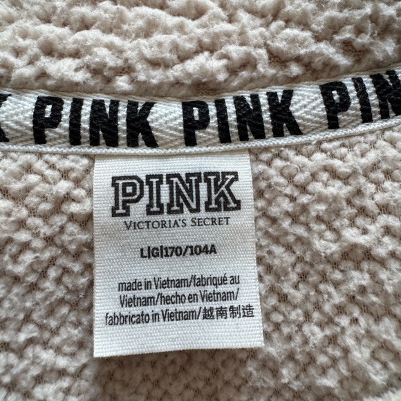 PINK Victoria’s Secret Teddy Fleece Quarter Zip Sweater - Picture 4 of 5